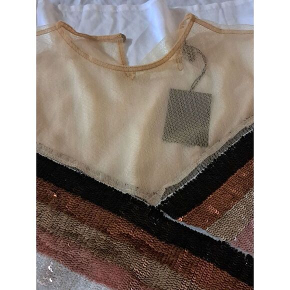 Revolve NBD Dress Size X-Small Sequin Ivory Gold Bronze Sequins Mini Dress - Picture 11 of 14